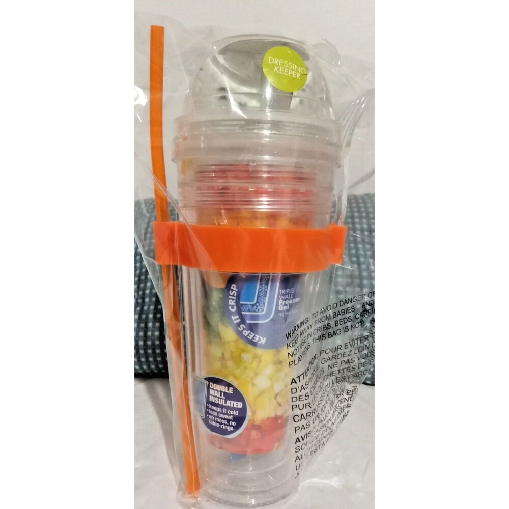 Rove 2 in 1 Travel Salad Keeper & Tumbler Orange